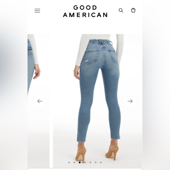 Good American Good Legs Crop Jeans. Brand new, unopened package. Size 00 - Picture 3 of 5